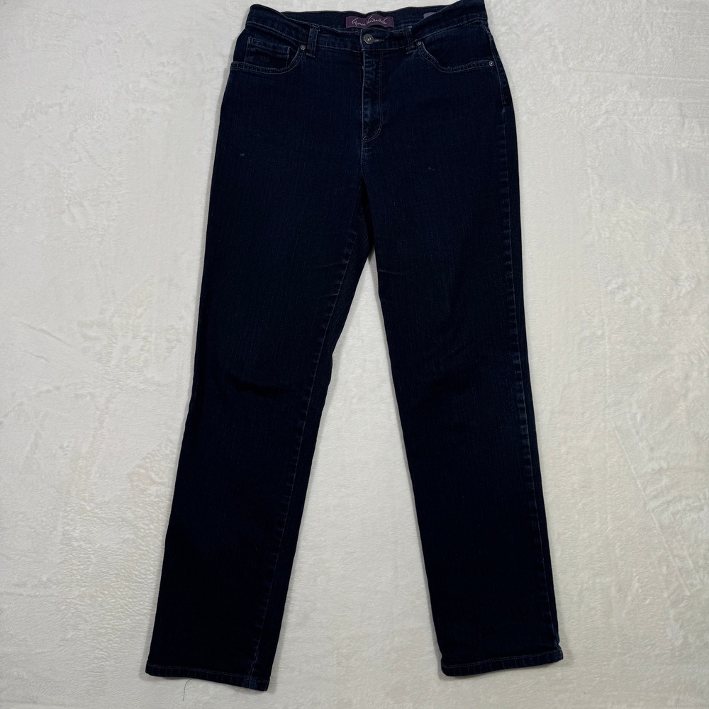 Gloria Vanderbilt Jeans Womens 10 Dark Wash Amanda Tapered High Stretch Denim